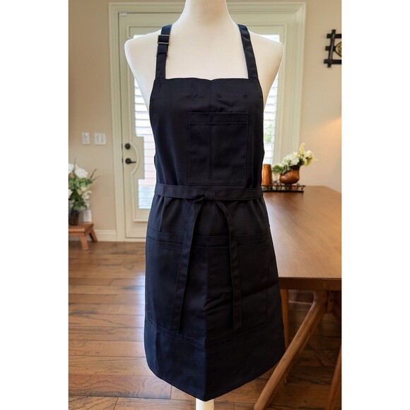 Lands’ End American Airlines Bib Apron Aviation Blue Long Adjustable Neck NWT OS - Picture 2 of 9